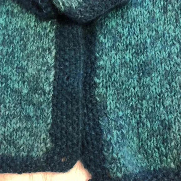 Vintage handmade in Italy blue button up sweater.  Size M - Picture 9 of 9